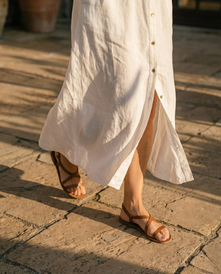 Elin™ | De Linnen Maxi Jurk