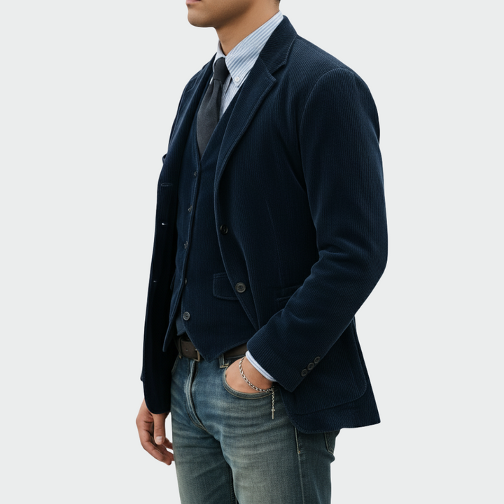 Tommy™ | Set van 2 stuks: Blazer en fluwelen gilet